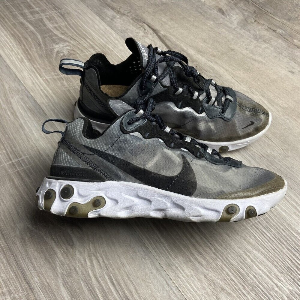 Nike React Element 87 Anthracite Black Gray Shoes Men's‎ Size 5 Women's 6.5